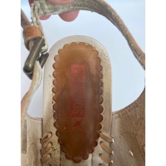 Pikolinos Tan Slingback Peeptoe Sandals Sz 36 Leather - Picture 4 of 5
